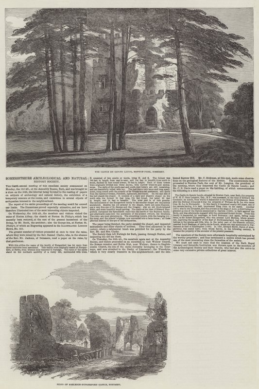 Somersetshire Arkeoloji ve Doğa Tarihi Derneği (gravür) by English School