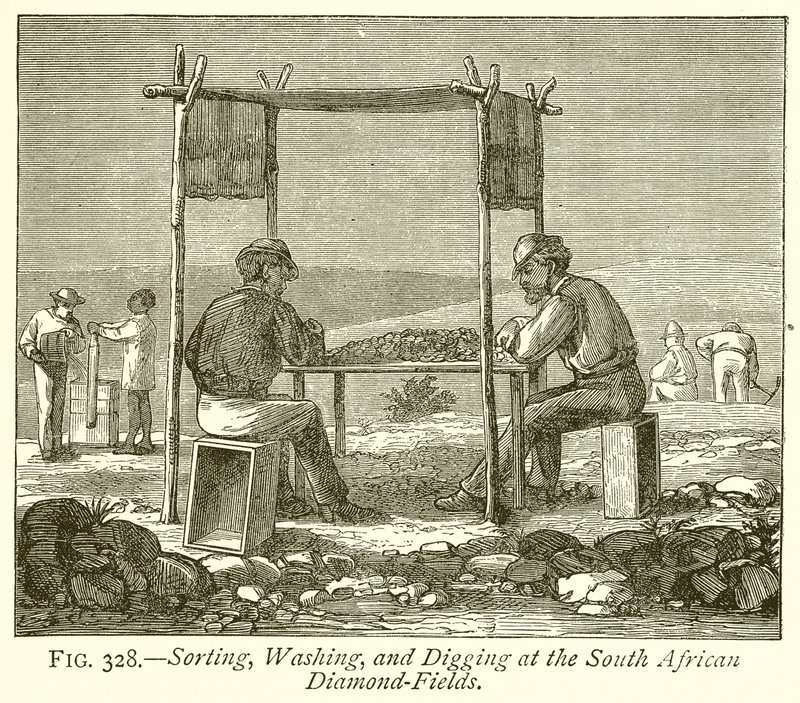 Güney Afrika Elmas Tarlalarında Ayıklama, Yıkama ve Kazma by English School