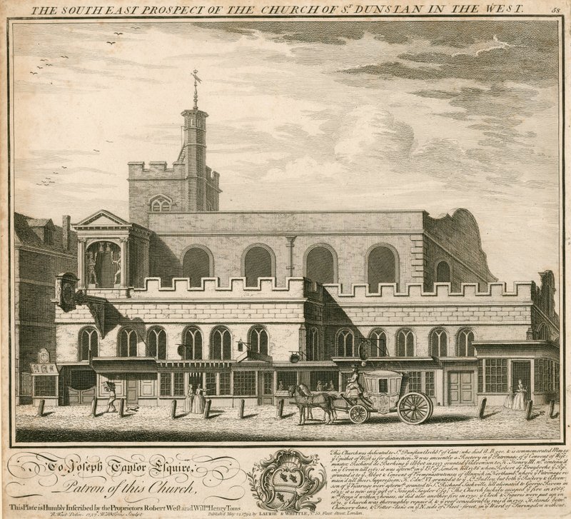 Batıdaki St Dunstan kilisesinin güneydoğu beklentisi by English School