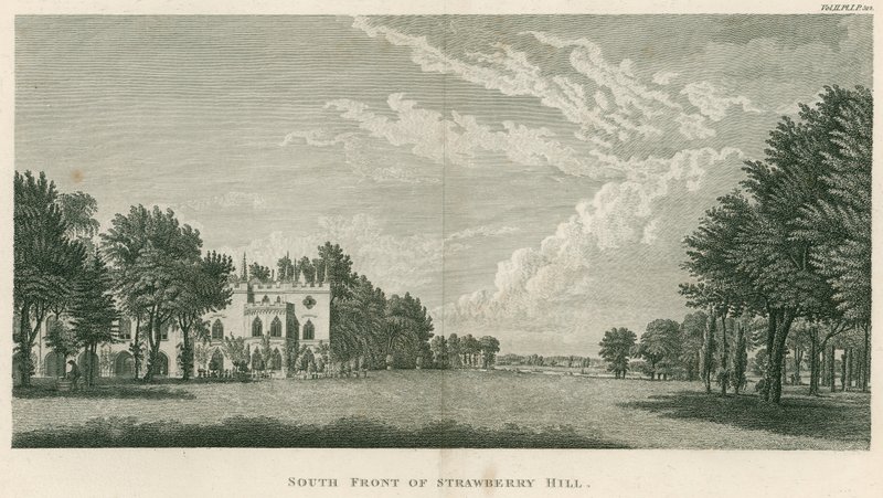 Strawberry Hill'in güney cephesi, Twickenham, Londra by English School