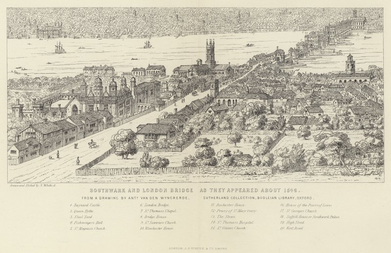 Southwark ve London Bridge 1546