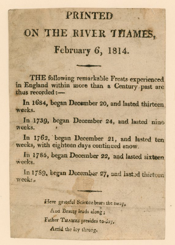 1814 Frost Fuarı Hatırası by English School