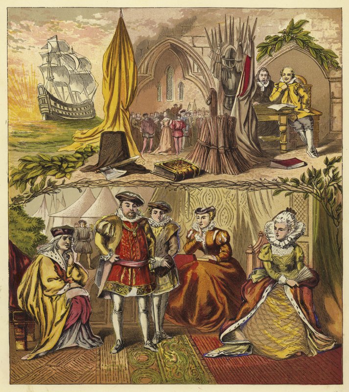 Tudor Soyunun Egemenleri; Kral Henry VII, Kral Henry VIII, Kral Edward VI, Kraliçe Mary, Kraliçe Elizabeth I by English School