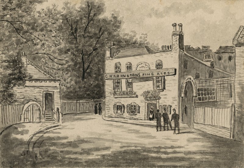 İspanyollar Inn, Hampstead, Londra (kağıt üzerinde wc) by English School