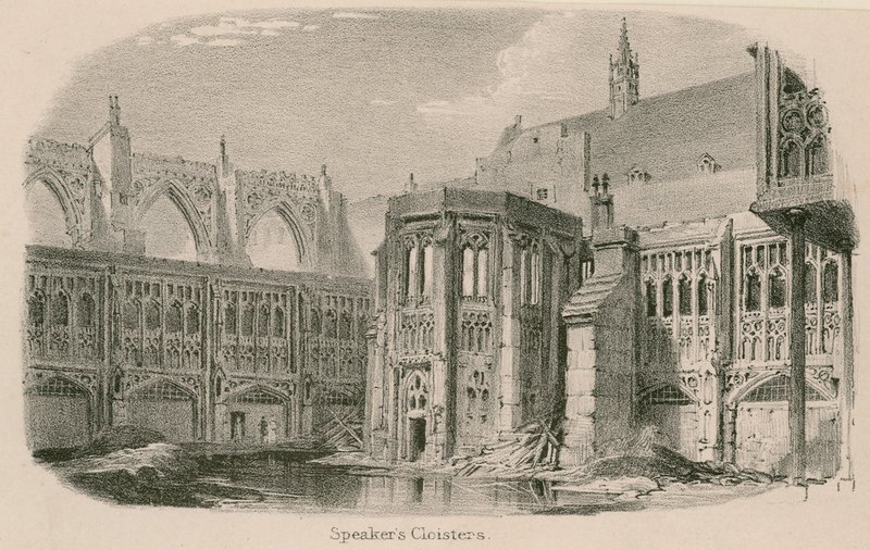 Hoparlörler Cloisters, Westminster Sarayı by English School