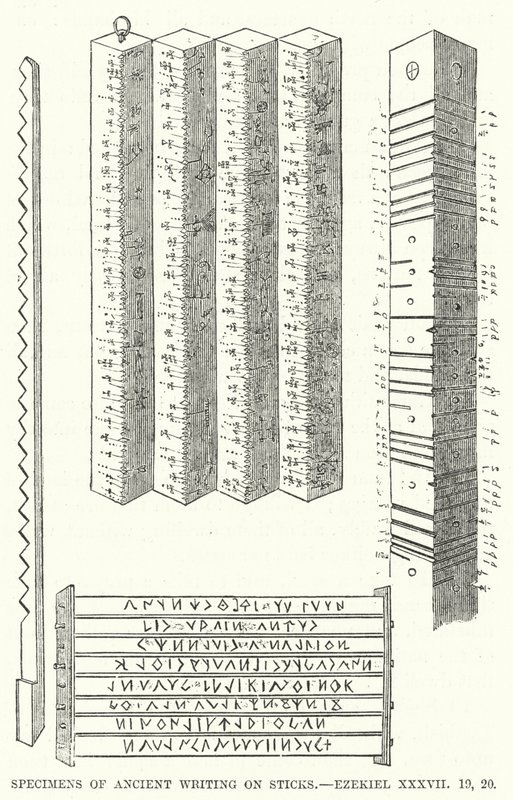 Çubuklar Üzerine Kadim Yazı Örnekleri, Ezekiel XXXVII by English School