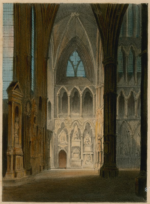 Spooners Protean Views: Poets Corner, Westminster Abbey, Londra, Shades of Shakespeare, Scott ve Byron
