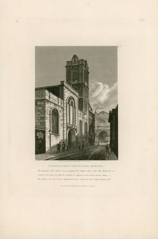 St Bartholomew Kilisesi, Royal Exchange, Londra by English School