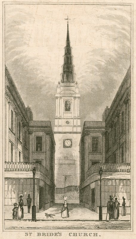 St Brides Kilisesi, Fleet Street, Londra by English School