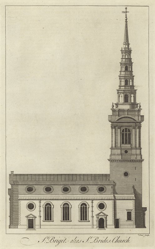 St Brides Kilisesi, Londra by English School