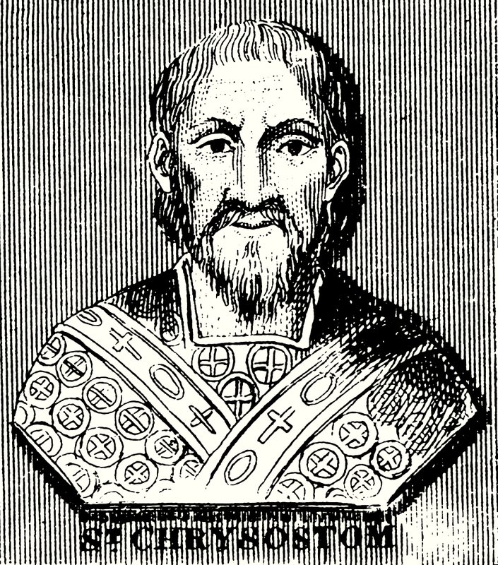 Aziz Chrysostom (gravür) by English School