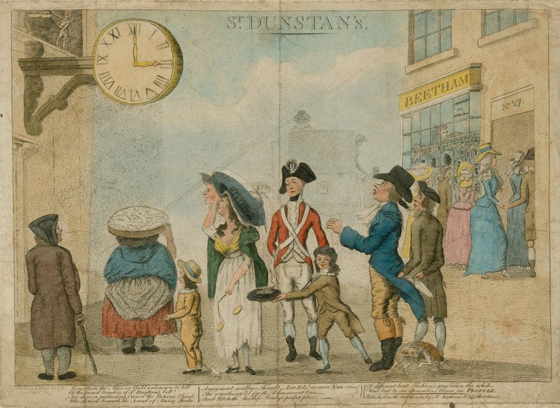 St Dunstans, Fleet Street, Londra by English School