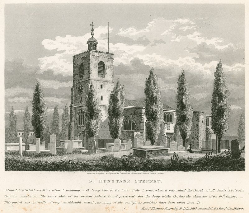 St Dunstans, Stepney, Londra by English School