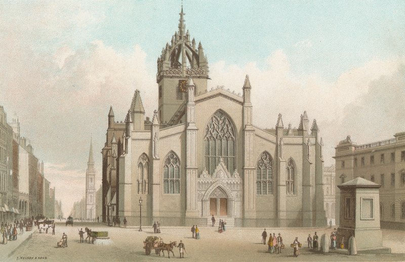 St Giles Katedrali ve High Street - Edinburgh by English School