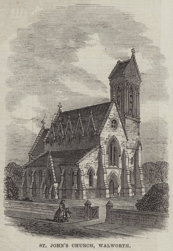 Aziz John Kilisesi, Walworth (gravür) by English School