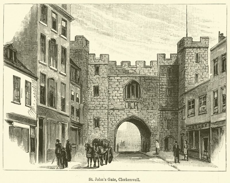 Aziz John Kapısı, Clerkenwell (gravür) by English School