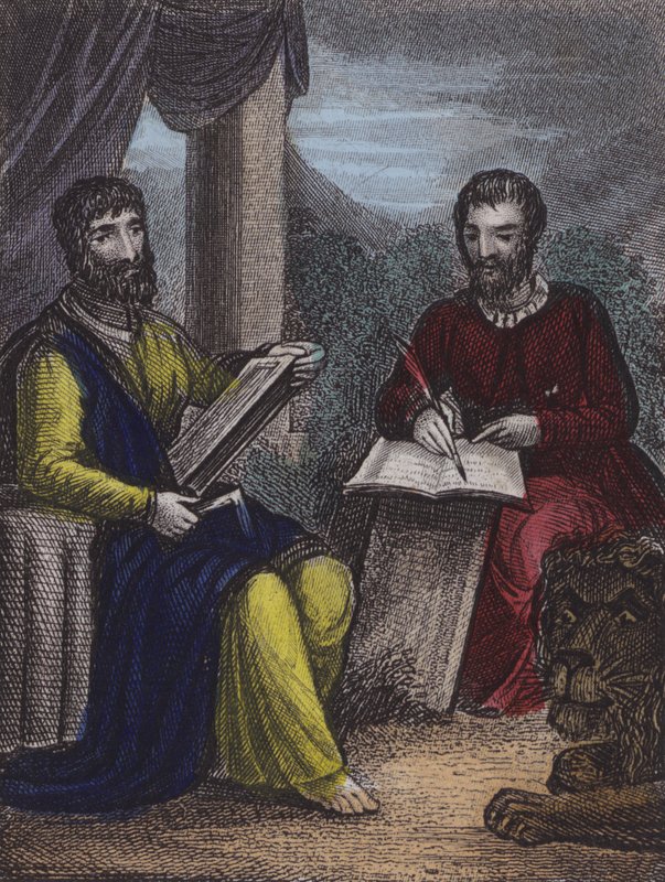 Aziz Matta, Aziz Mark (renkli gravür) by English School