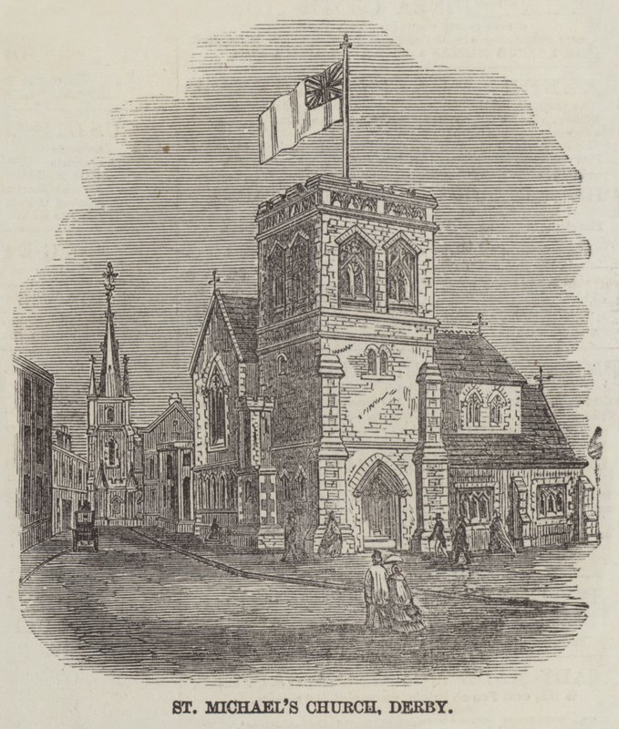 St Michael Kilisesi, Derby (gravür) by English School