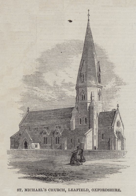 St Michael Kilisesi, Leafield, Oxfordshire (gravür) by English School