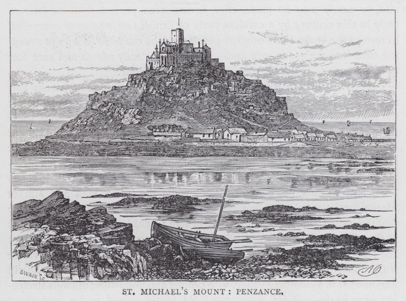 Aziz Michael Dağı, Penzance (gravür) by English School
