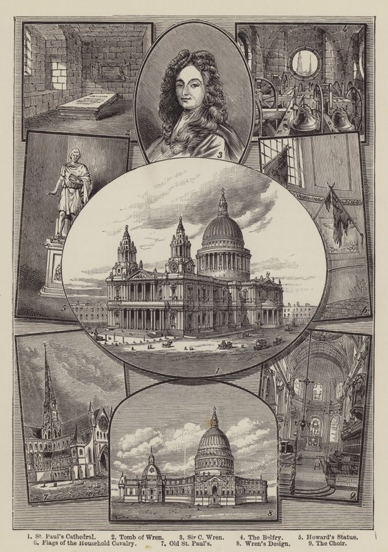 St Paul Katedrali (gravür) by English School