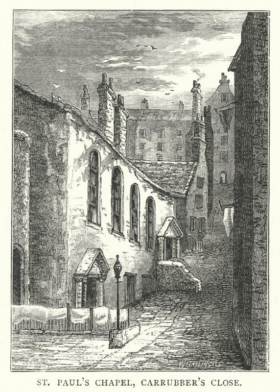 St Paul Şapeli, Carrubbers Close (gravür) by English School