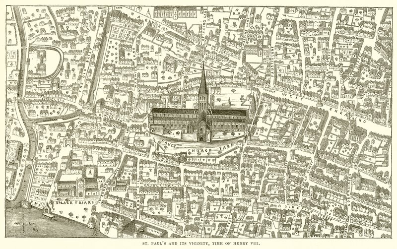 St. Pauls ve Çevresi, VIII. Henry Zamanı by English School