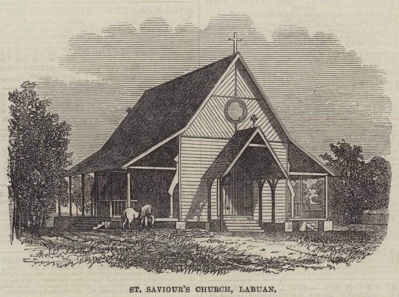 Aziz Kurtarıcı Kilisesi, Labuan (gravür) by English School