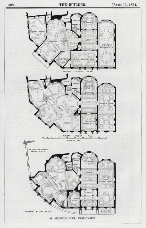 Aziz Stephen Kulübü, Westminster (gravür) by English School