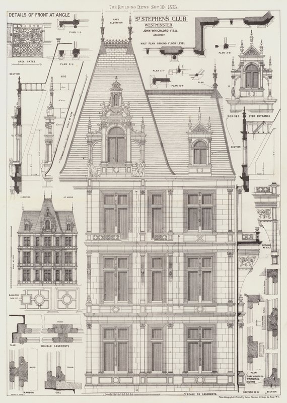 Aziz Stephen Kulübü, Westminster (gravür) by English School