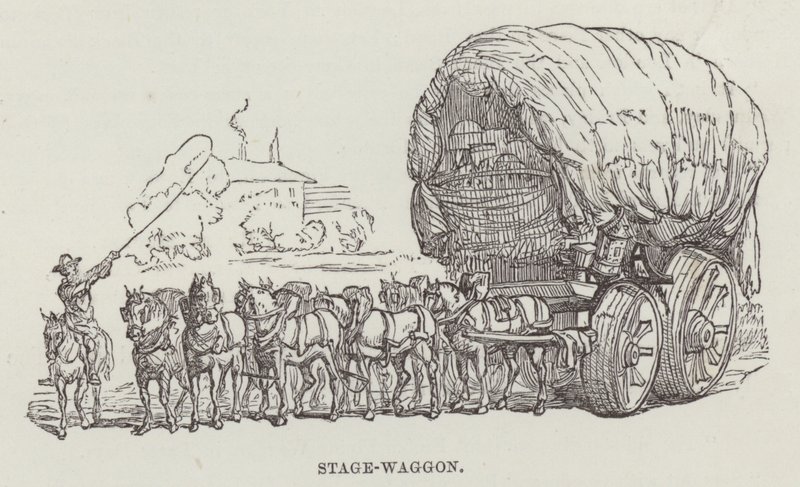 Sahne vagonu (gravür) by English School