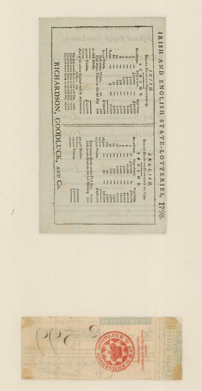 Devlet piyangosu, 1798 by English School