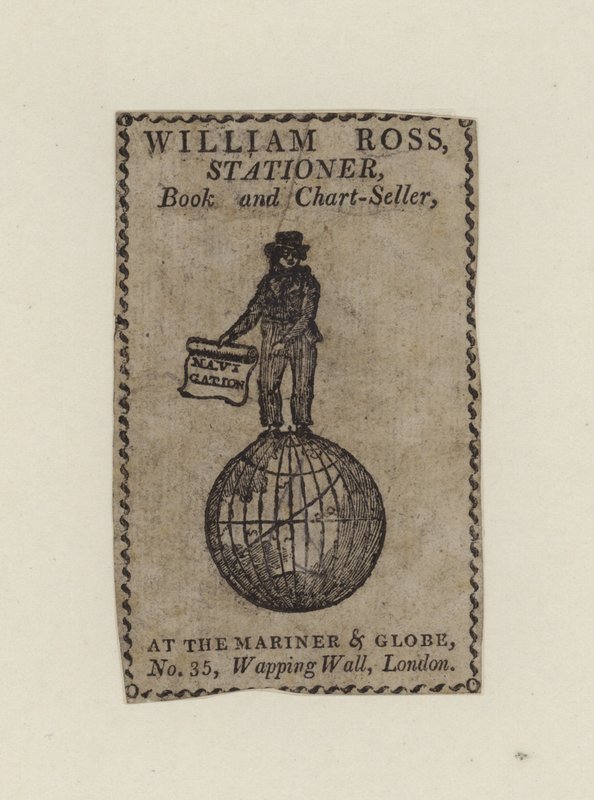 Kırtasiyeci, William Ross, ticaret kartı by English School