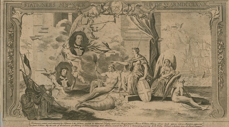 1780 yılı için kırtasiye almanack by English School