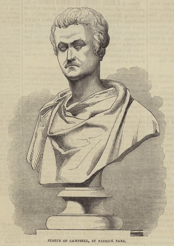 Campbell Heykeli, Patrick Park (gravür) by English School