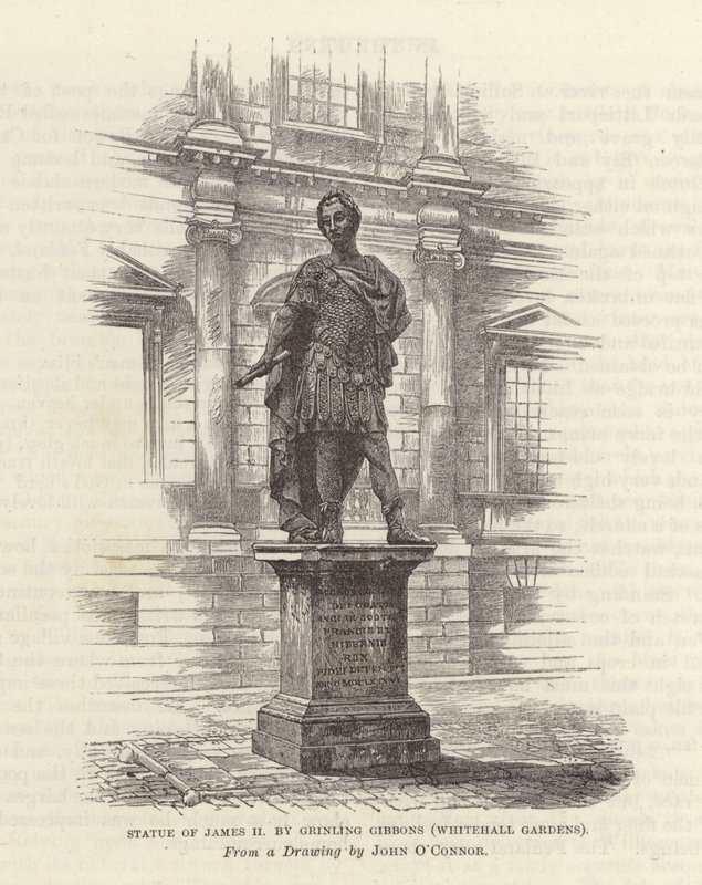 Grinling Gibbons tarafından II. James Heykeli by English School