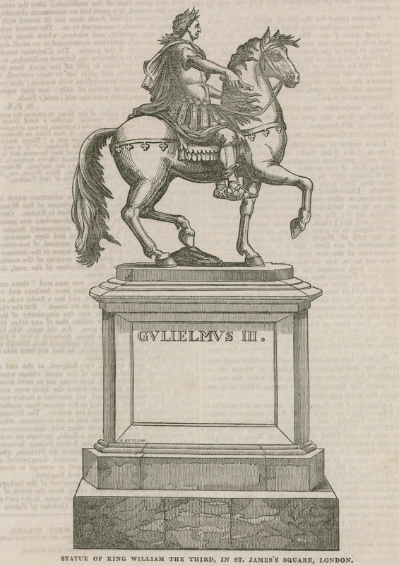 Kral William Üçüncü Heykeli, St James Meydanı, Londra by English School