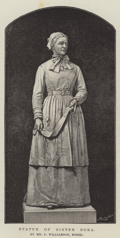 Rahibe Dora Heykeli, Bay F Williamson, Esher (gravür) by English School