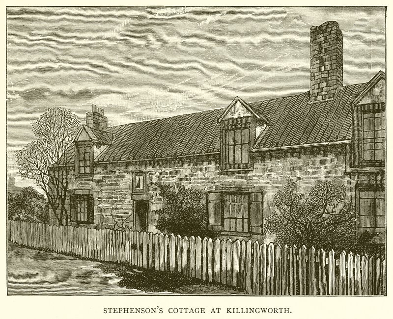 Stephensons Cottage, Killingworth by English School