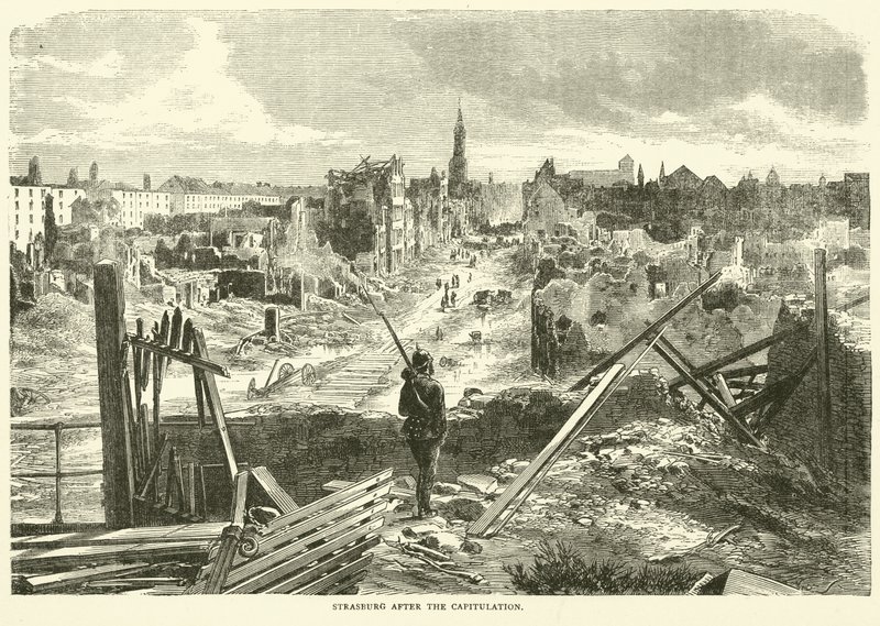 Kapitülasyondan sonra Strasburg, Eylül 1870 by English School