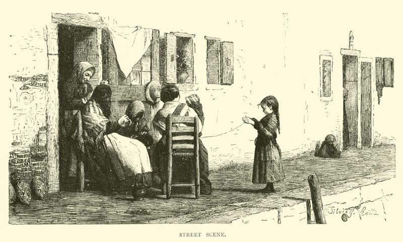 sokak sahnesi by English School