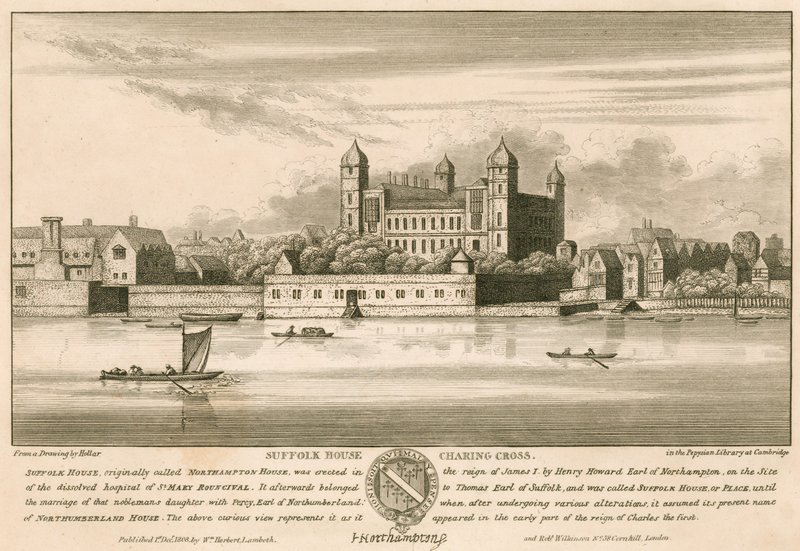 Suffolk House (daha sonra Northampton House ve Northumberland House), Charing Cross, Londra by English School