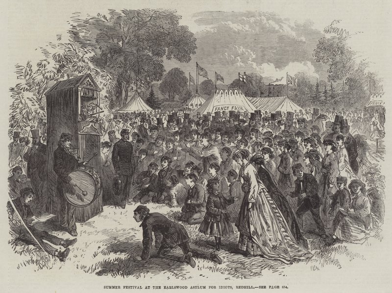 Earlswood Akıl Hastanesinde, Redhill, Aptallar için Yaz Festivali by English School