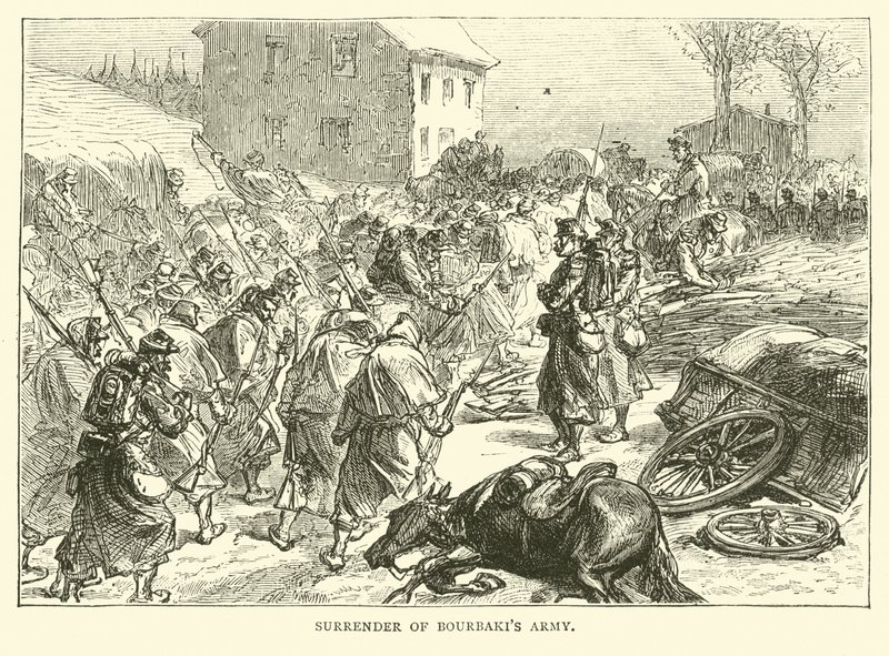 Bourbakis Ordusunun teslimi, Ocak 1871 by English School
