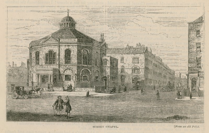 Surrey Şapeli, Blackfriars Yolu, Southwark (Rowland Hills Şapeli) by English School