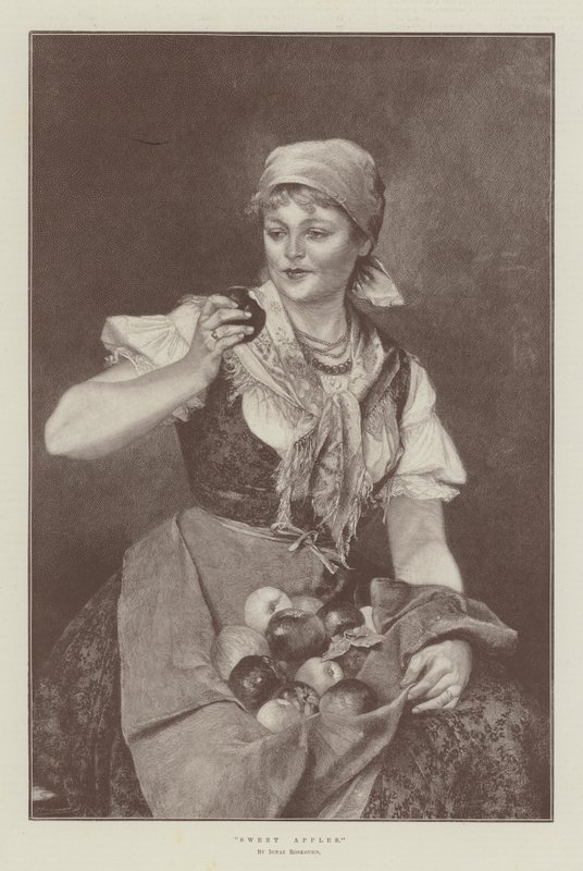 Tatlı Elmalar (gravür) by English School