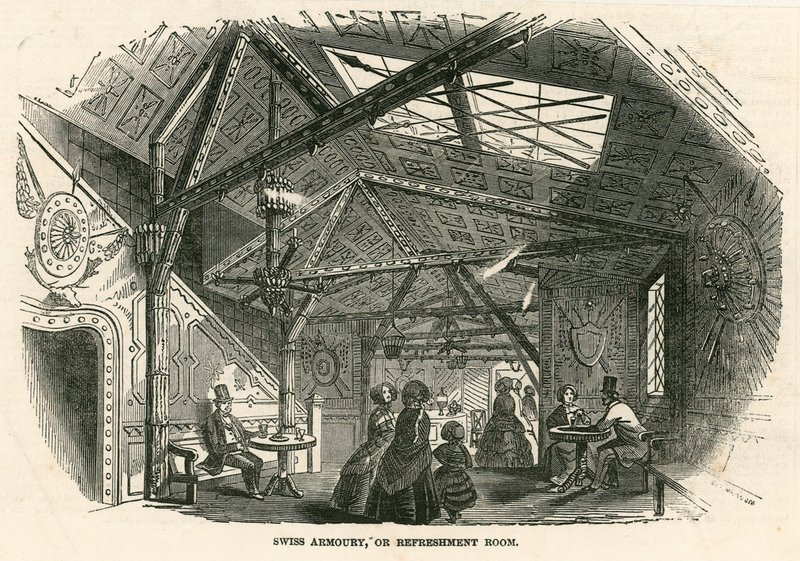 İsviçre Cephaneliği; veya Dinlenme Odası, Kolezyum, Regents Park, Londra by English School