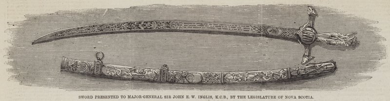 Nova Scotia Yasama Meclisi tarafından Tümgeneral Sir John EW Inglis, KCB