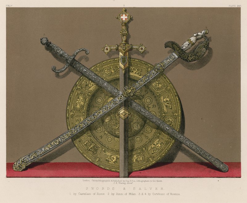 Kılıçlar ve Salver by English School
