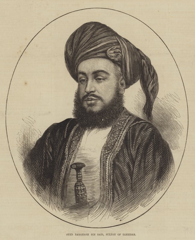 Syed Barghash Bin Said, Zanzibar Sultanı (gravür) by English School